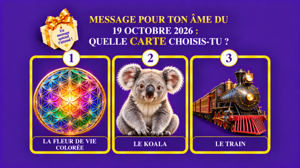 MESSAGE POUR TON ÂME DU 19 OCTOBRE 2026 : QUELLE CARTE CHOISIS-TU ?